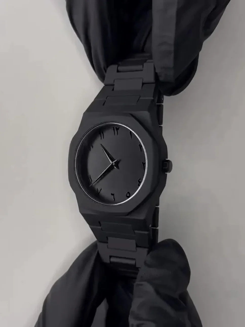 Arabic Black Aura Watch + Stainless Steel Ring Free