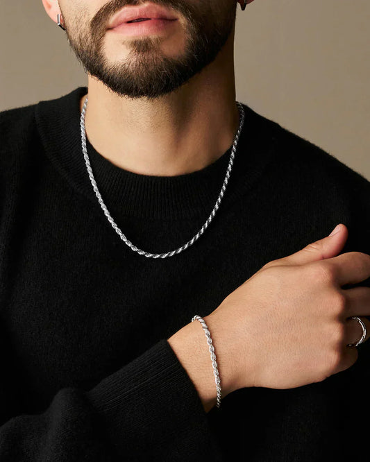 Cubic Chain & Bracelet Set