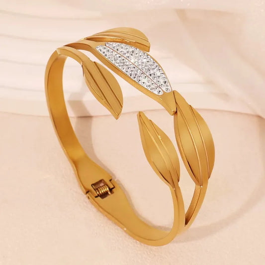 Stainless Steel Flower Bangles