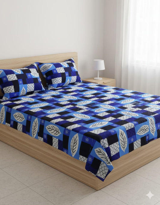 Blue Leaf Serenity bedsheet set